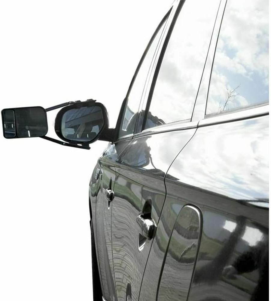 Universal Black Extension Rearview Mirrors for Cars, Trailers, RVs, Caravans