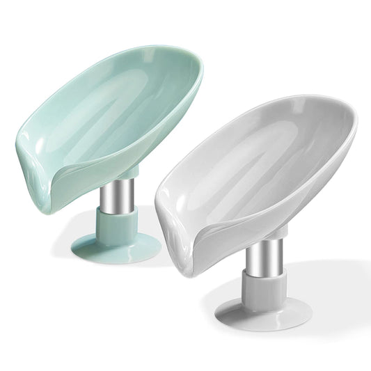 Soap Dishes 2 Pcs, Grey and Teal