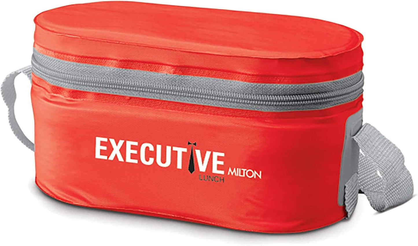 Stainless Steel Executive Lunch Box Set, Bento Box With Jacket In Red