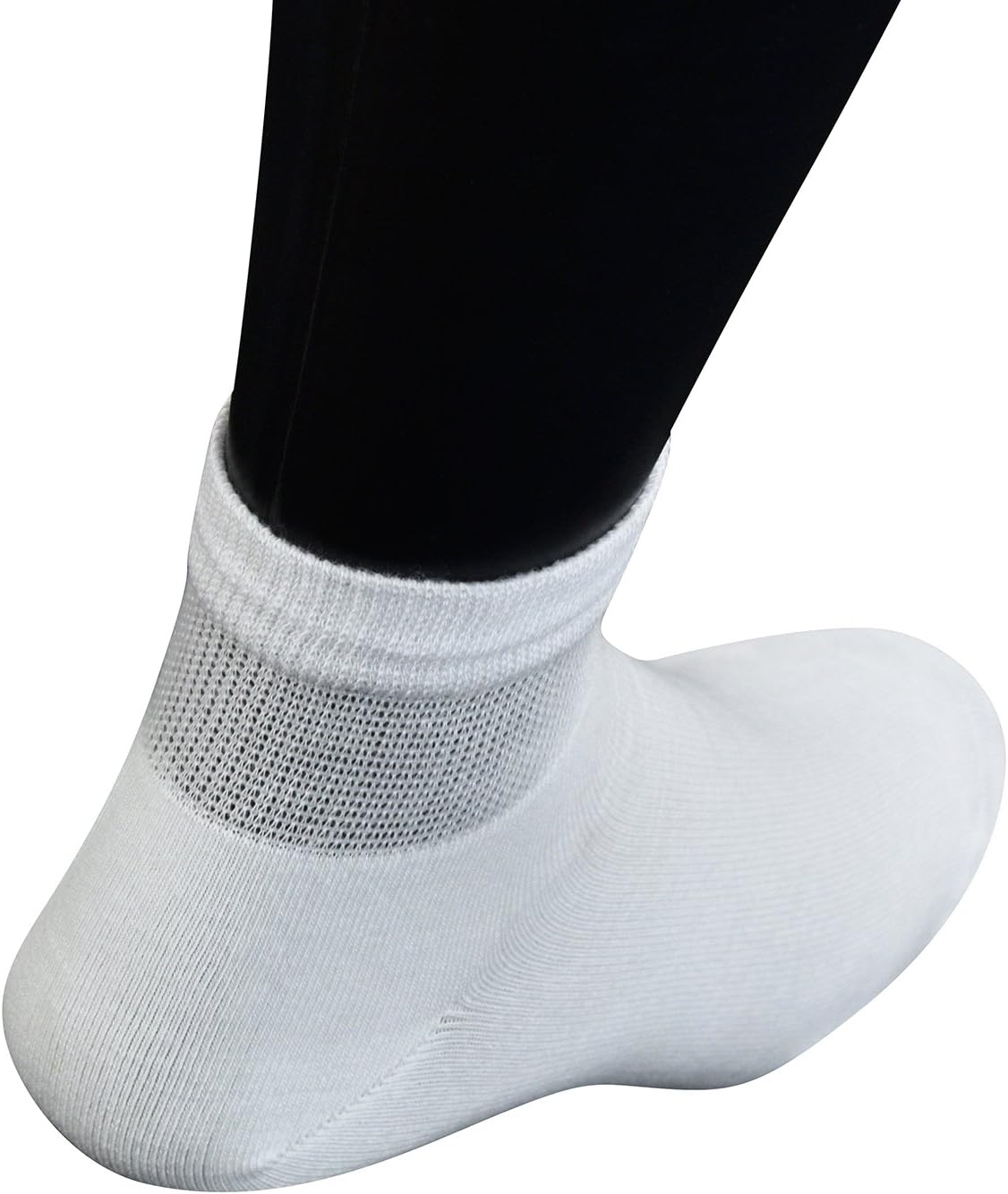 Yomandamor 6 Pairs of Cotton Diabetic Ankle Socks for Men - Size 6-11