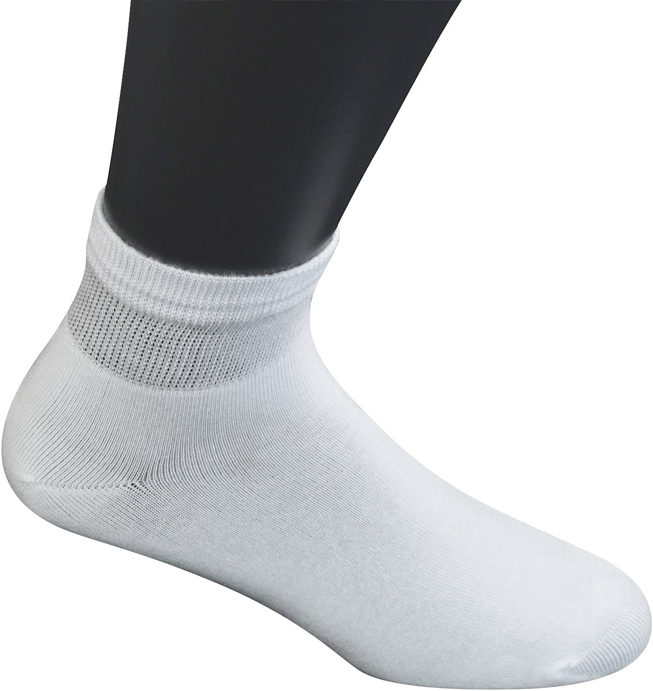 Yomandamor 6 Pairs of Cotton Diabetic Ankle Socks for Men - Size 6-11