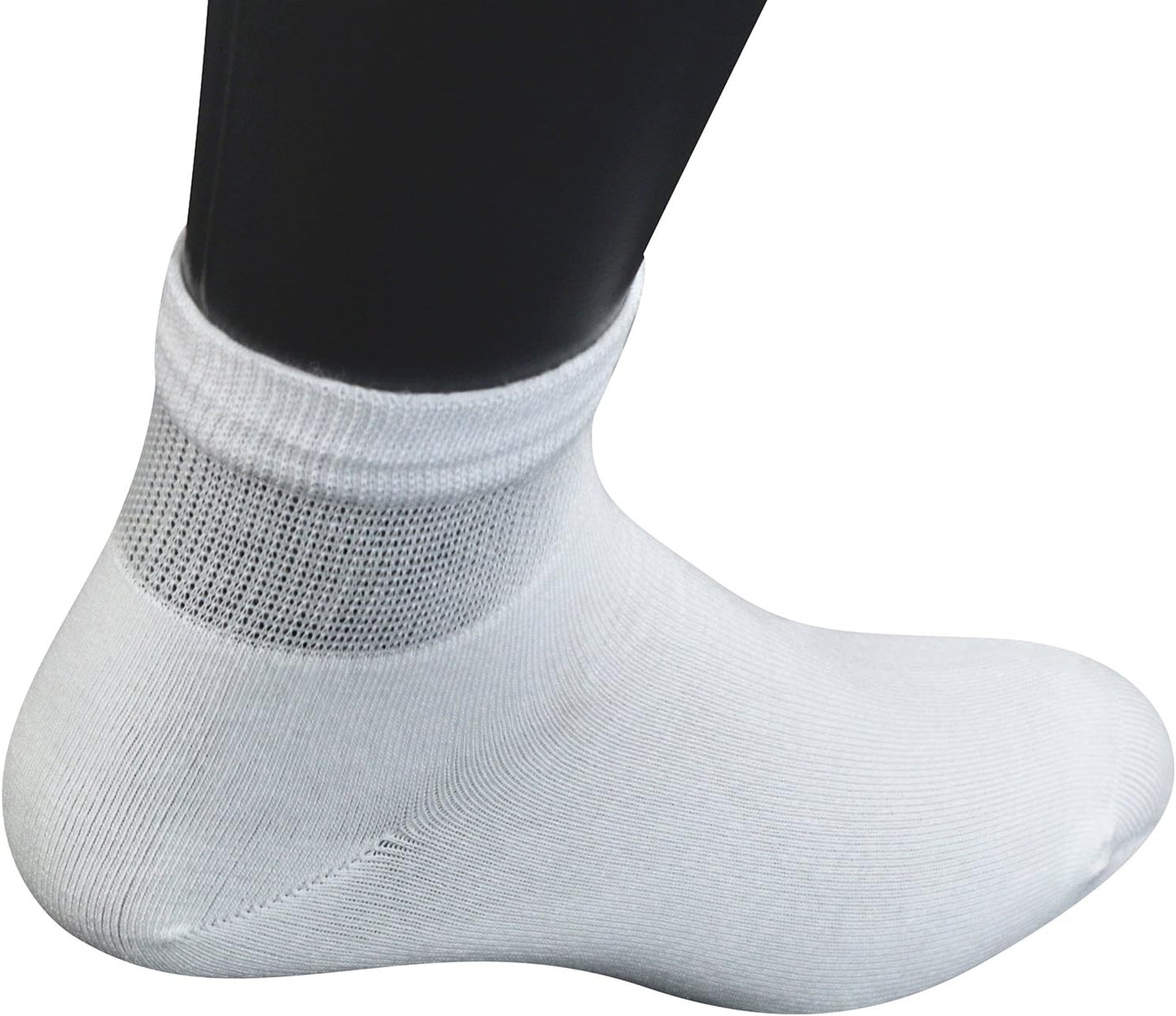 Yomandamor 6 Pairs of Cotton Diabetic Ankle Socks for Men - Size 6-11