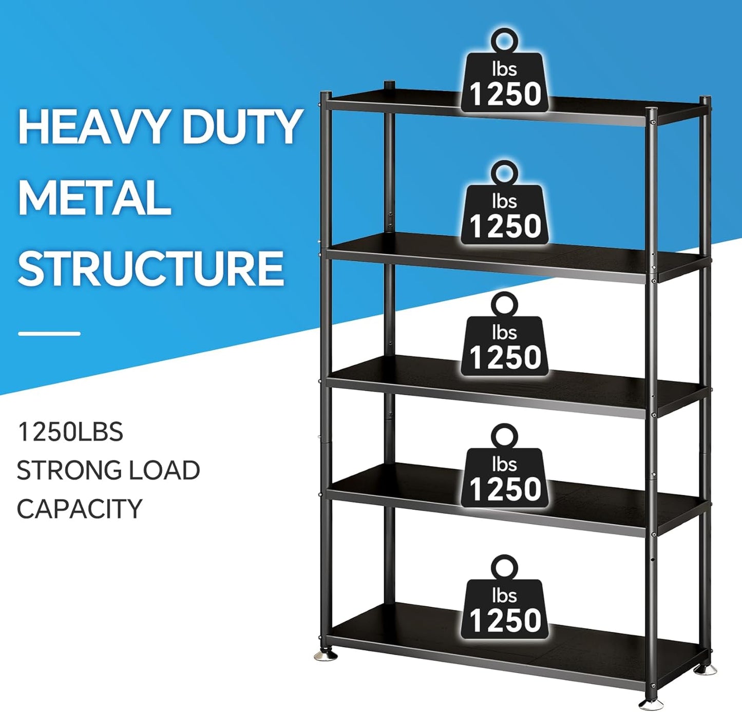 5 Tier Metal Shelving Unit