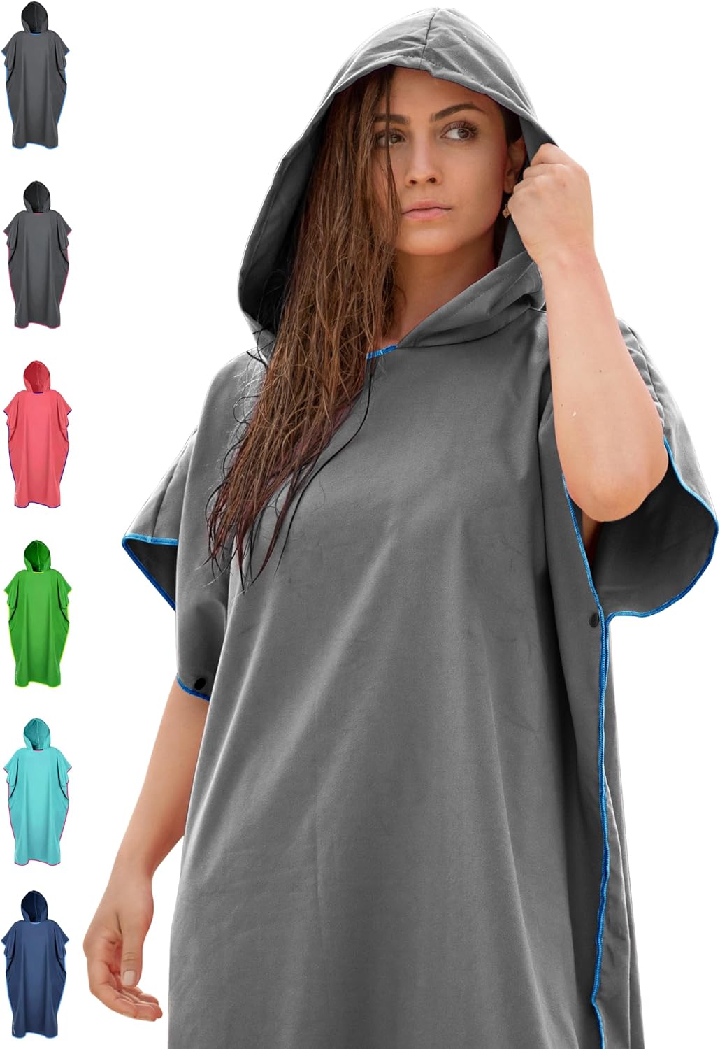 NirvanaShape Towel Poncho for Adults