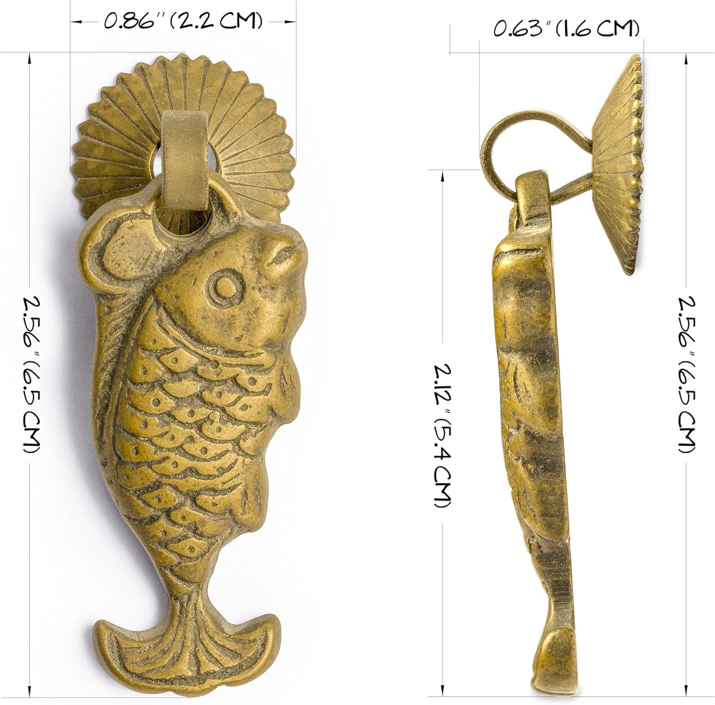 Brass Carp Pulls 54mm - Set of 2