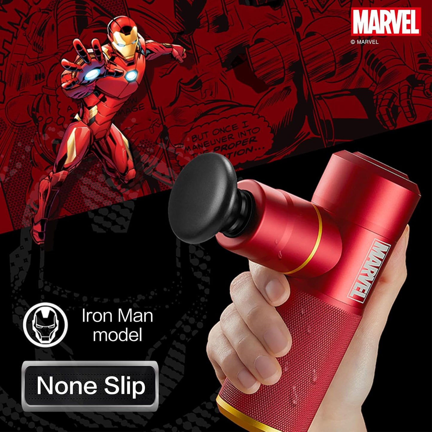 Marvel Mini Massage Gun - Iron Man Colours