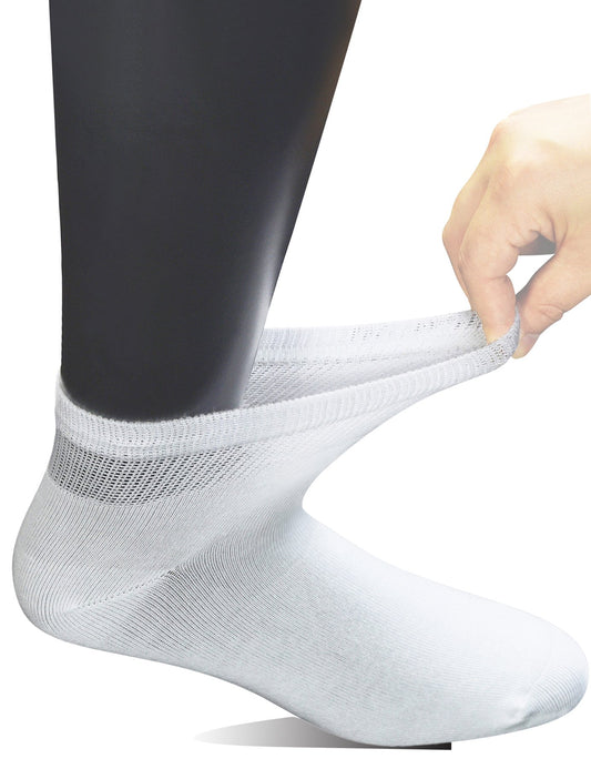 Yomandamor 6 Pairs of Cotton Diabetic Ankle Socks for Men - Size 6-11