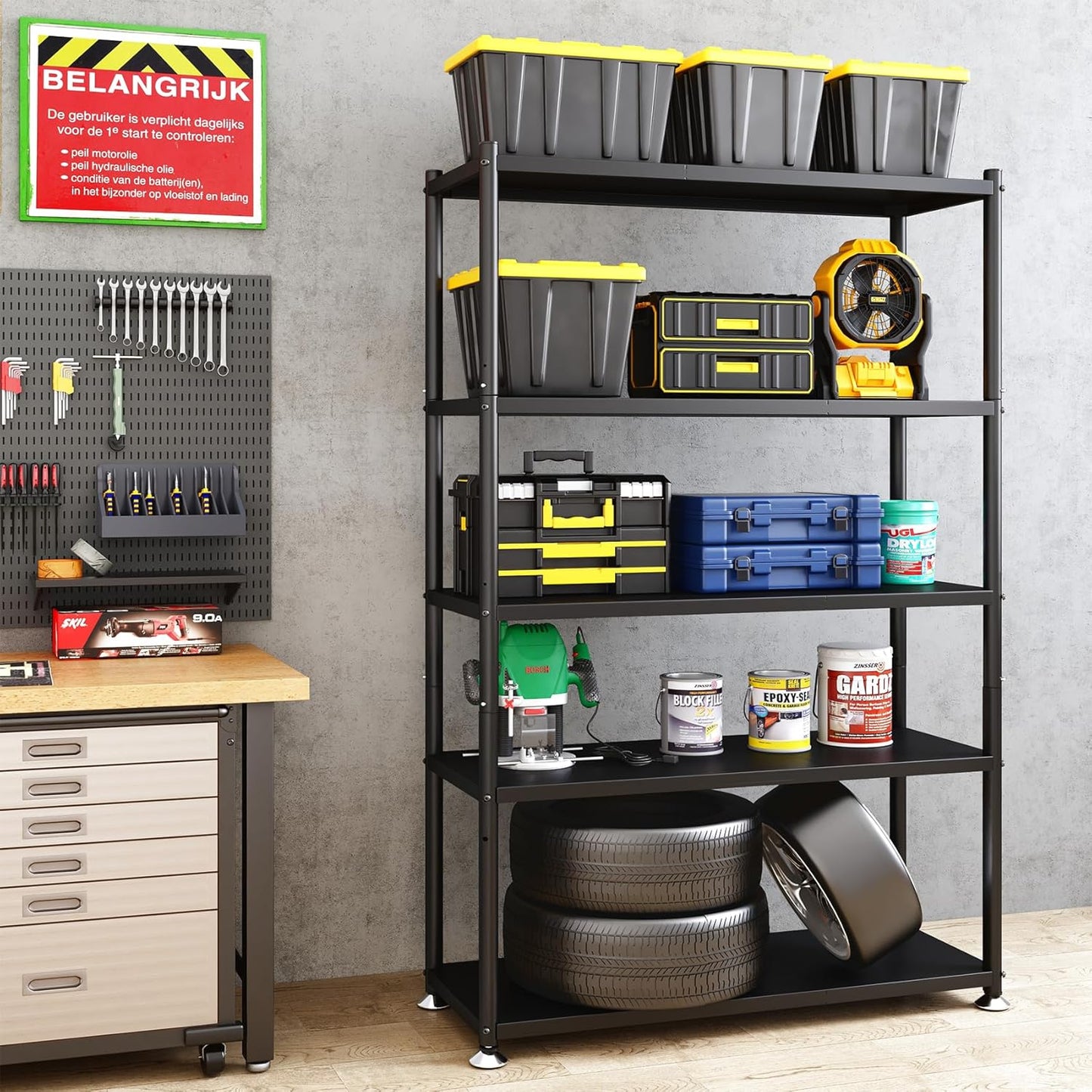 5 Tier Metal Shelving Unit