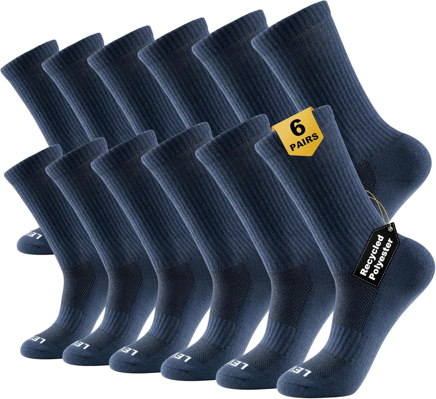 LEVEL8 Men's Socks 6Pairs, Size 9-11