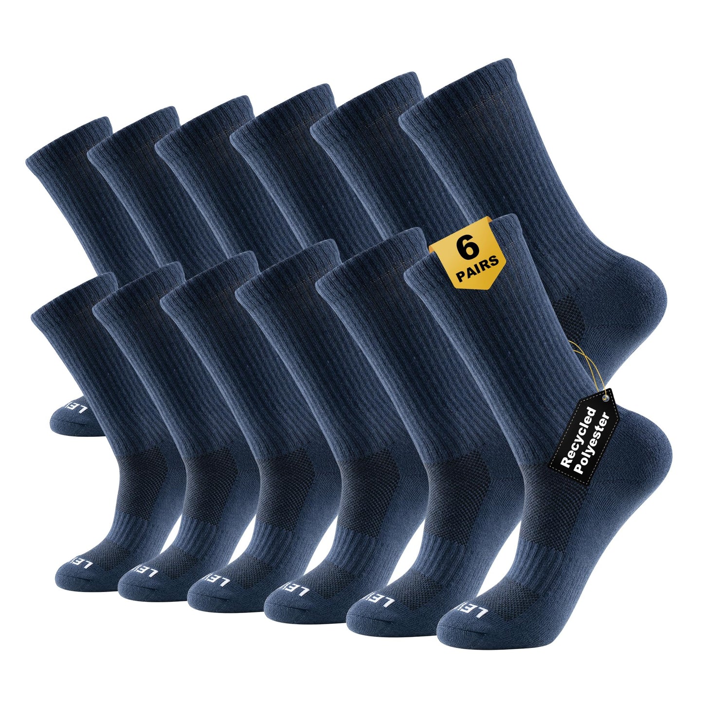 LEVEL8 Men's Socks 6Pairs, Size 9-11