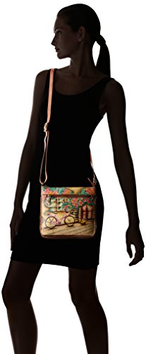 Anuschka Women's Travel Expandable Crossbody Bag | Leather, Vintage Bike, One Size