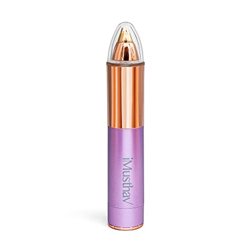 iMusthav Mini EyeBrow Remover for Women:18K Gold-plated hypoallergenic Precision pencil-tip, 360-degree LED light. Compact design Perfect for Brow shaping between salon visits (Amethyst)