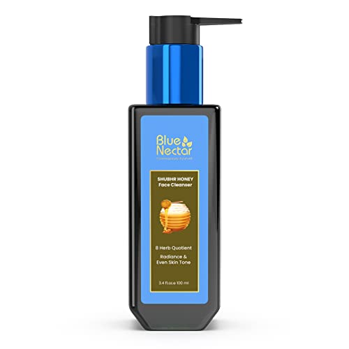 Blue Nectar Natural Aloe Vera Face Wash with Honey for Women and Men. Ayurvedic Acne Face Wash for Oily Skin and Sensitive Skin. Natural Makeup Remover (100 ml)