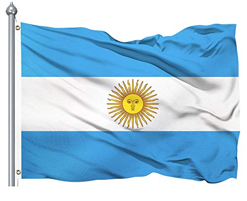 Argentina Flag - 400D Polyester Premium Quality - Argentinian Flags with Vivid Color and UV Fade Resistant, Argentinean Supporter Fans Decoration Flag 3 X 5 Ft