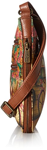 Anuschka Women's Travel Expandable Crossbody Bag | Leather, Vintage Bike, One Size