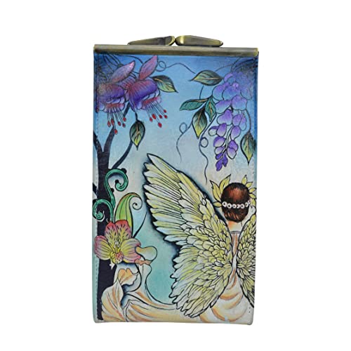 Anuschka Hand-Painted Genuine Leather Women's Eyeglasses Case - Enchanted Garden