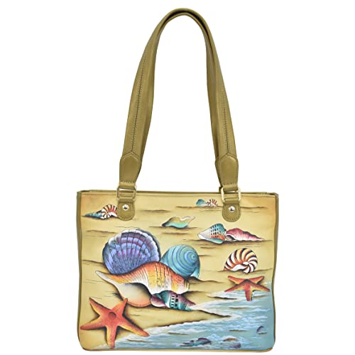 Anuschka Women’s Hand Painted Genuine Leather Medium Shopper - Gift of the Sea