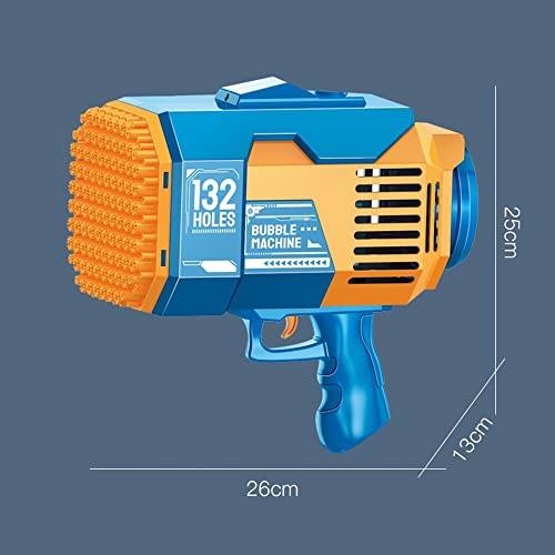 Bubble Machine for Kids,132&72 Holes Rocket Launcher Bubble Blaster Bubble Blower Toys, Outdoor Automatic Bubble Blower for Garden (132&72)