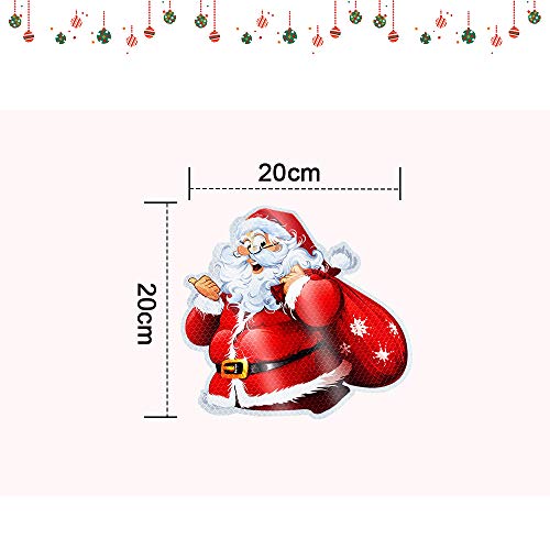 QSUM Christmas magnets for fridge, 2 PCS Santa Claus Reflective Christmas Magnet for Cars Christmas Decorations for Christmas Party New Year Holiday Decor