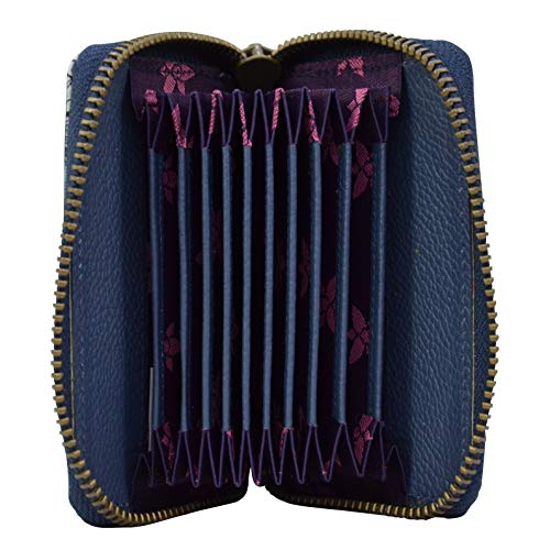 Anuschka Women’s Hand-Painted Genuine Leather Accordion Style Credit And Business Card Holder - Enchanted Garden