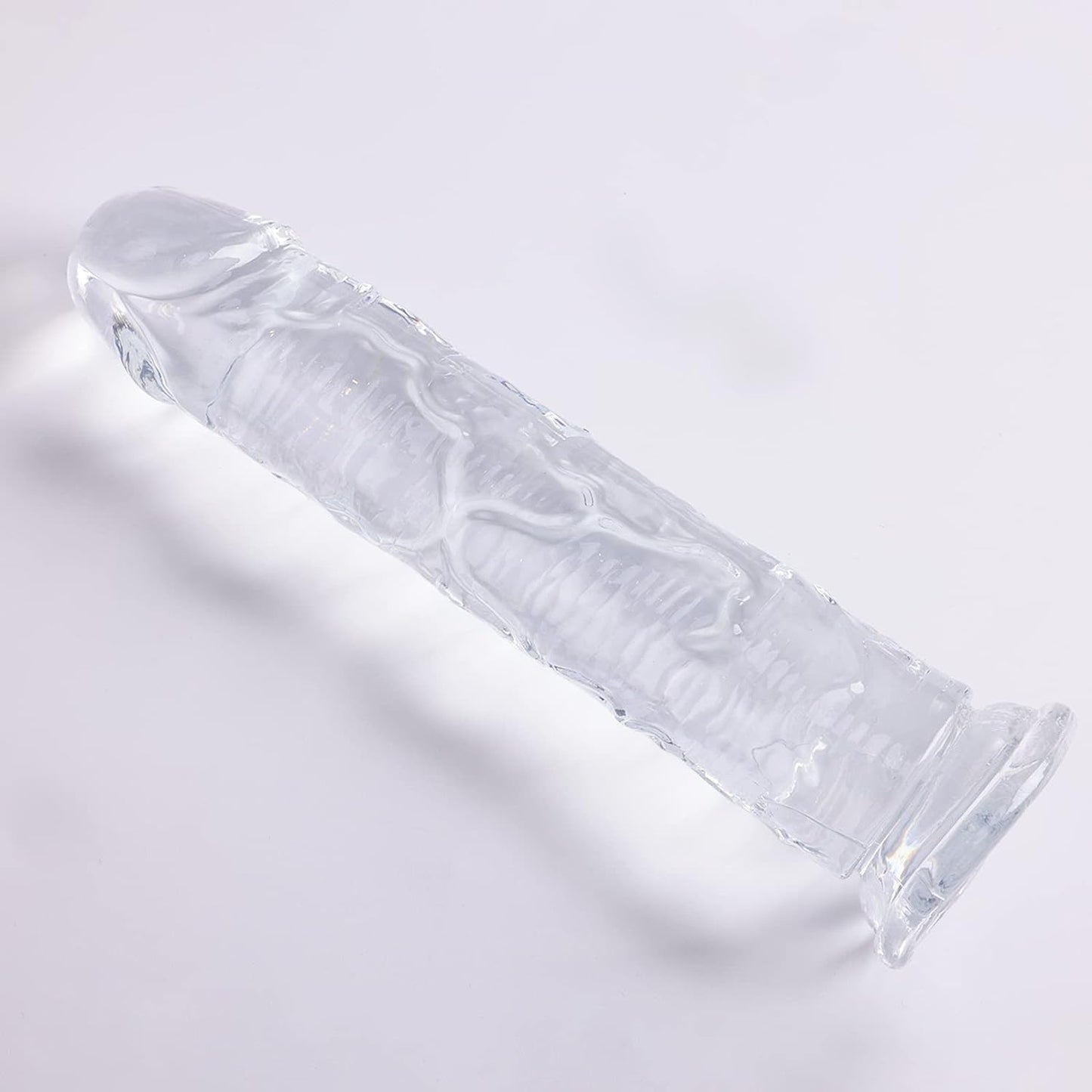 6.69 Inch Clear Huge Realistic Dildo, Heatable Flexible Soft , Manual Push Dildo, Silicone Dildo Adults Sensory Sex Toys for Beginners (Medium)