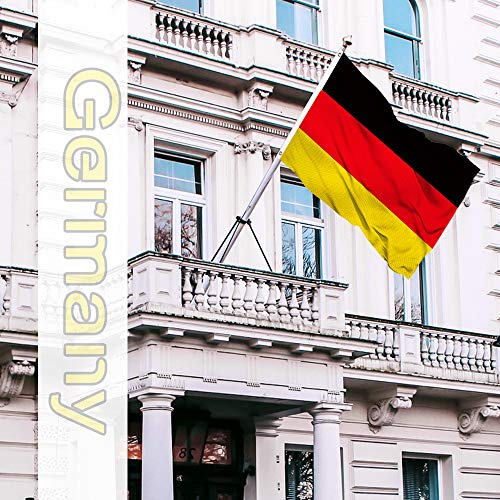 Germany Flag - Breeze Vivid Color and UV Fade Resistant - National German Flags 400D Polyester 3x5 Foot (90 X 150cm)