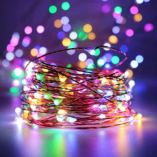 LED String Lights Fairy Light 10M 100LED Decorative Fancy Lantern USB Plug in Powered Lights Bedroom Wedding Party Christmas (Multi Color)