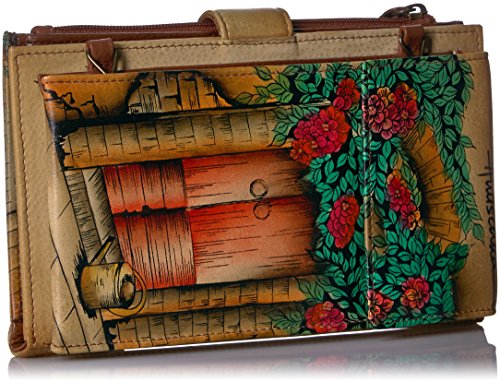 Anuschka Hand-Painted Genuine Leather Women's Cell Phone Case & Wallet - Vintage Bike