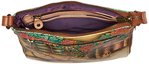 Anuschka Women's Travel Expandable Crossbody Bag | Leather, Vintage Bike, One Size