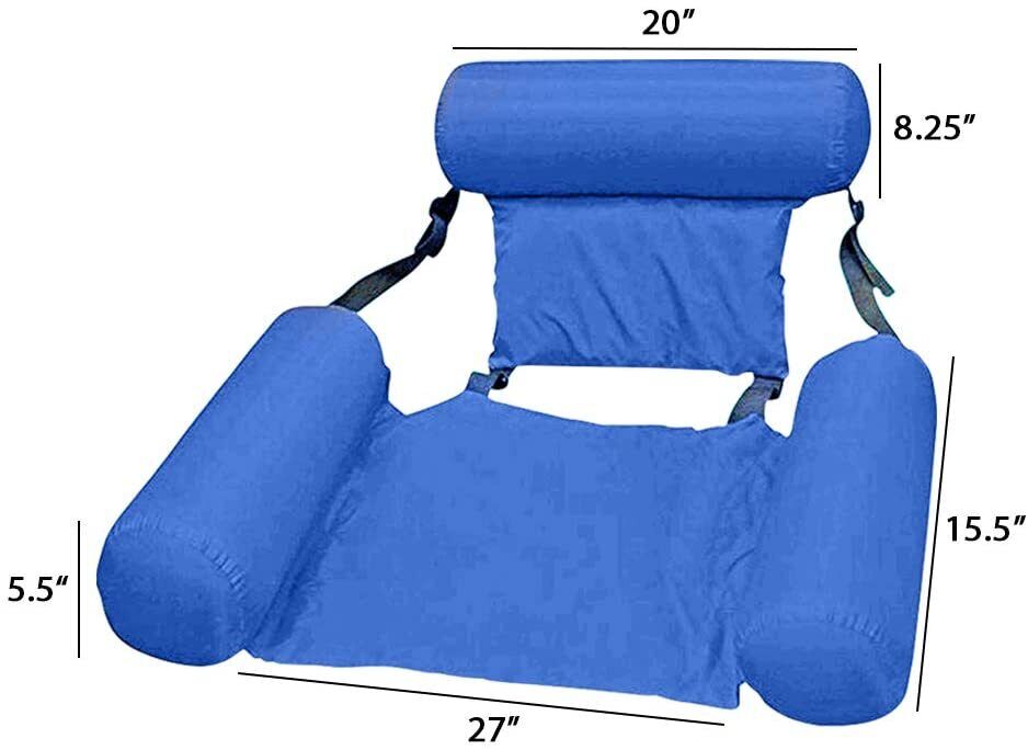 Inflatable Swimming Pool Chair For Adult - Blue Colour Multi-Purpose Pool Chair