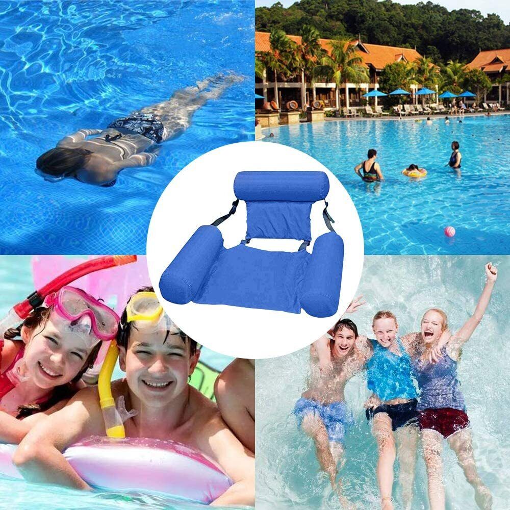 Inflatable Swimming Pool Chair For Adult - Blue Colour Multi-Purpose Pool Chair