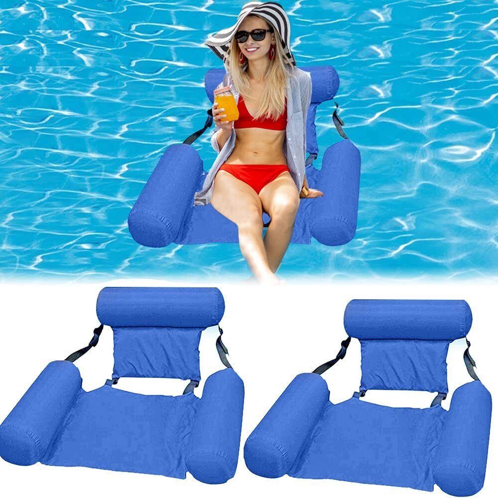 Inflatable Swimming Pool Chair For Adult - Blue Colour Multi-Purpose Pool Chair