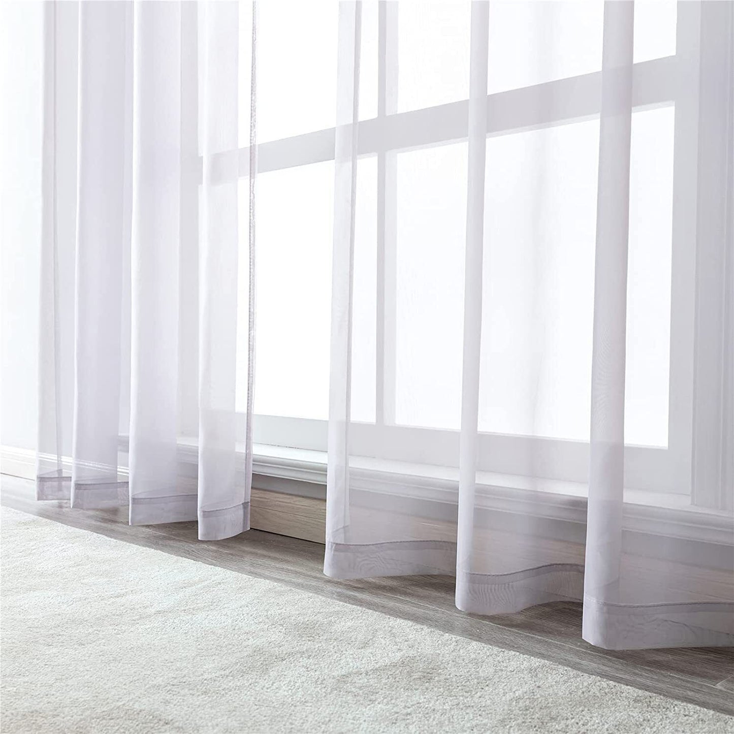 Handmade White Curtain Panel For Living Room - Unique Soft Curtain Panel