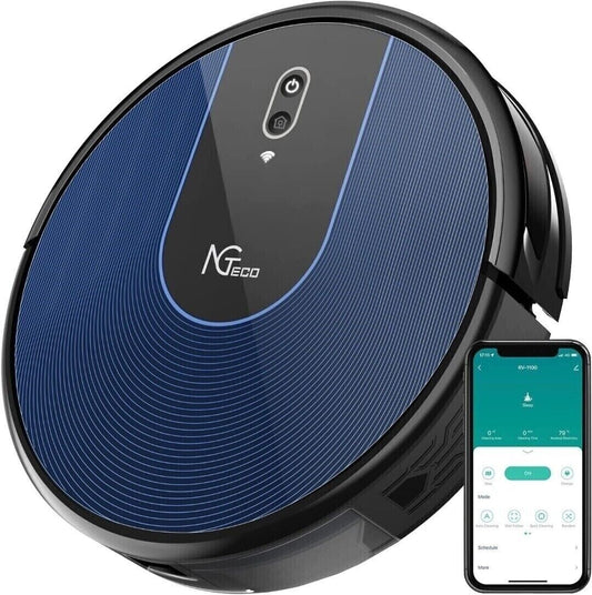 NGTeco Robot Vacuum Cleaner, 2500Pa Suction, Self-Charging, Wi-Fi, Pet-Friendly, Voice Control.