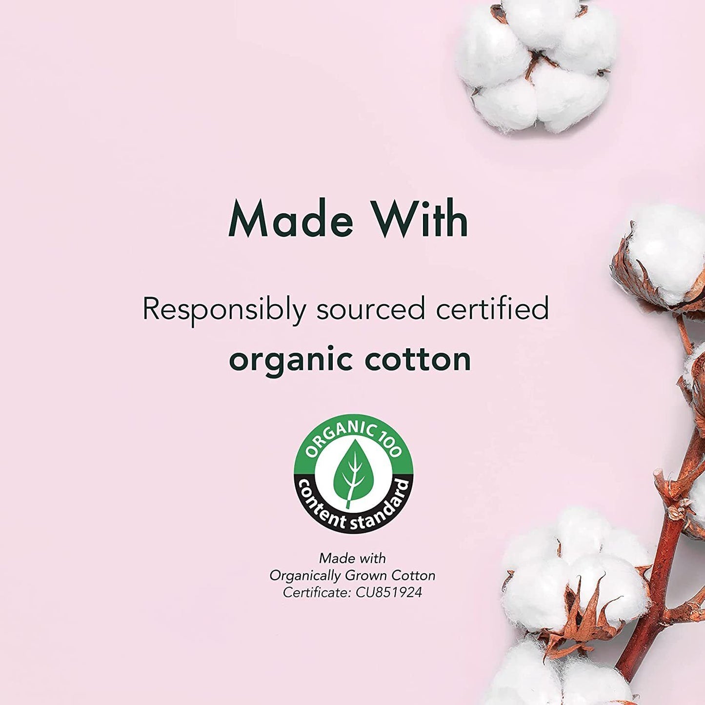 Chlorine-Free Regular Use Tampons - 100% ORGANIC Cotton Tampons - Plastic Tampon