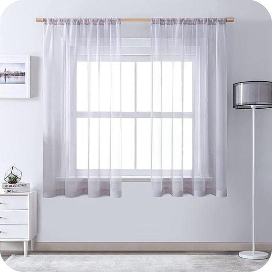 Handmade White Curtain Panel For Living Room - Unique Soft Curtain Panel