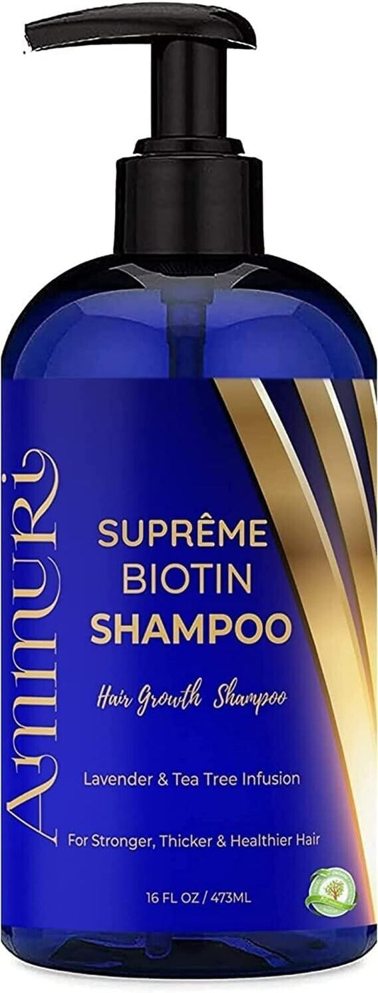 Biotin DHT Blocker Anti Dandruff Hair Growth Shampoo | Dry Scalp Hair Thinnin...