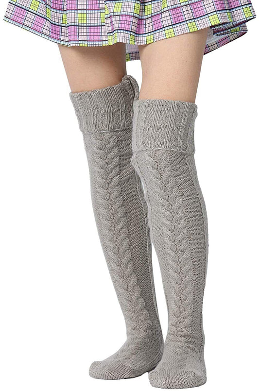 Luxury Thigh High Socks For Ladies - Stretchy Winter High Socks For Ladies Wear