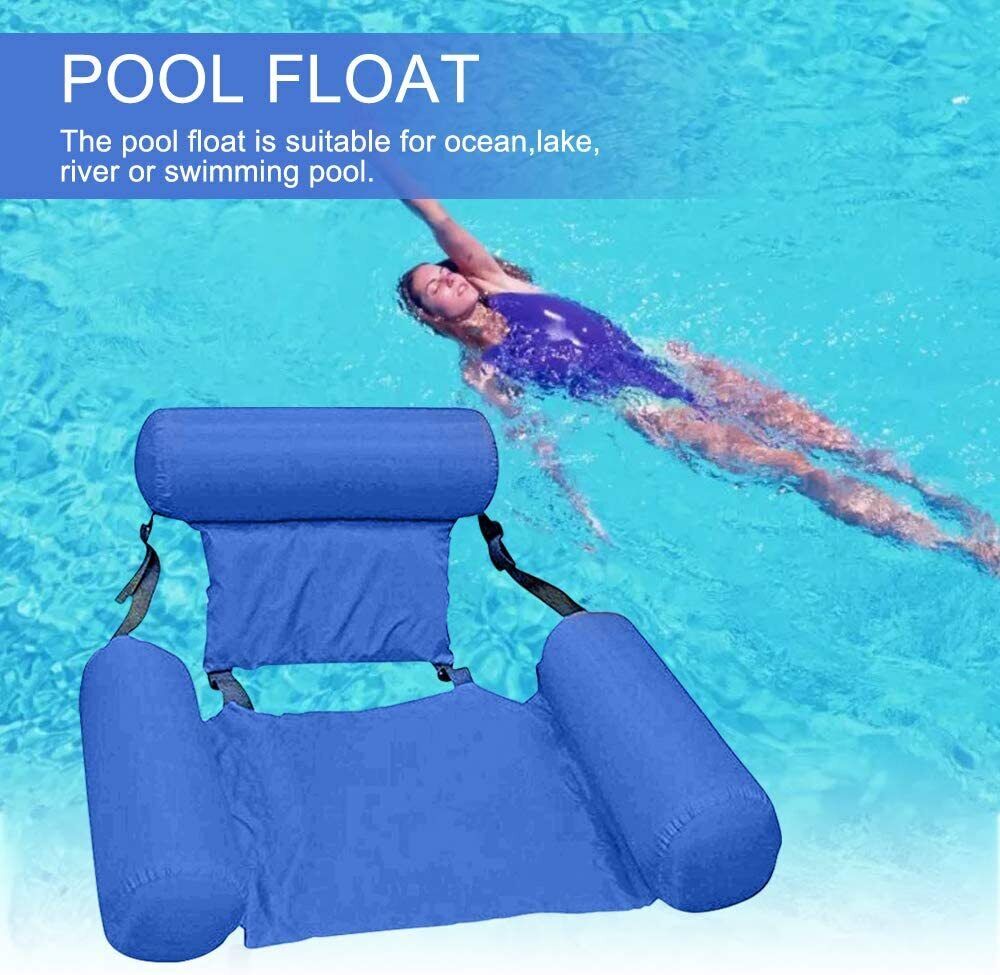 Inflatable Swimming Pool Chair For Adult - Blue Colour Multi-Purpose Pool Chair