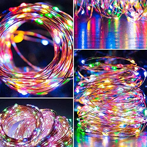 LED String Lights Fairy Light 10M 100LED Decorative Fancy Lantern USB Plug in Powered Lights Bedroom Wedding Party Christmas (Multi Color)